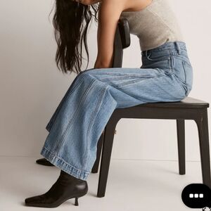 Madewell Superwide-leg jean in Parson Wash Inset Edition